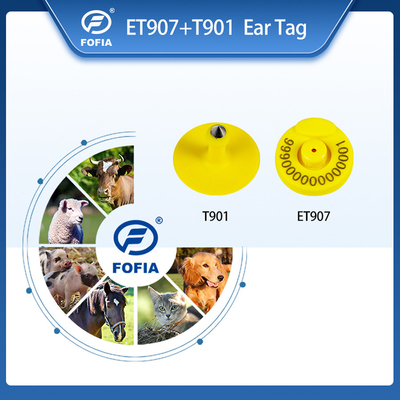 FOFIA RFID 電子耳タグ 牛羊のための温度計付き動物追跡タグ