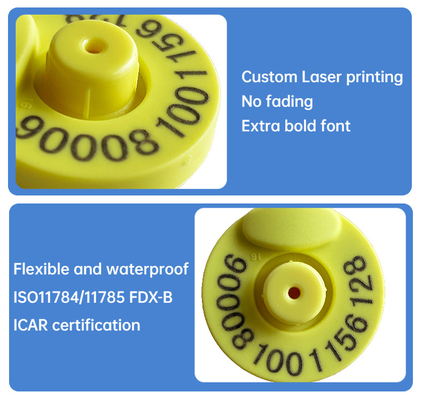 動物の同一証明のための動物の追跡のElectonicの耳札134.2khz Rfid