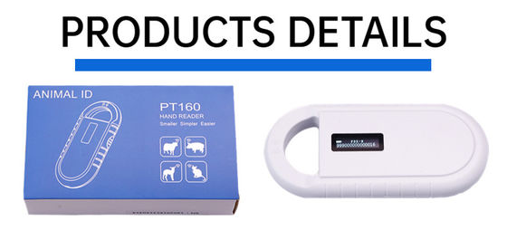フォフィア ハンドヘルド プラスチック 動物 マイクロチップ RFID カードリーダー PT160 134.2kHz OLED スクリーン USB リチウム バッテリー CE 認証 ISO 5-10cm