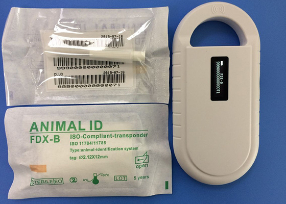 再使用可能な注入器2.12*12mmの注射可能なトランスポンダーが付いているRFID ISOのトランスポンダーのマイクロチップ6のステッカー