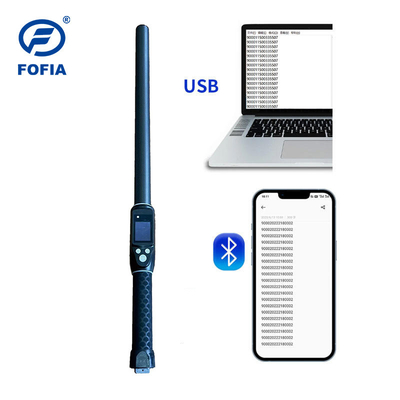 オーダーメイド ISO FDX-B HDX 30,000 レコード ハンドヘルドスティック RFIDリーダー 牛 畜産 耳のタグ マイクロチップ ロングレンジ プラスチック