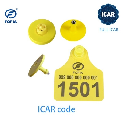 FULL ICAR 認定 TPU プラスチック 改変 防止 牛 耳 RFID タグ 134.2khz
