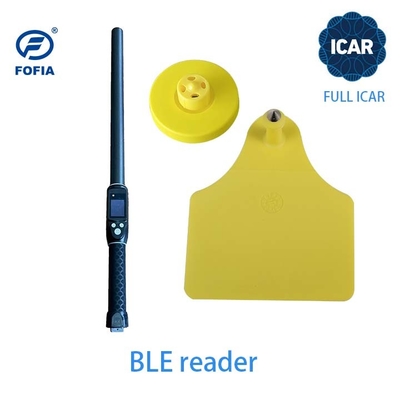 FULL ICAR ET908 BLE Reader サポート付き動物識別用の円形耳タグ ISO11784/5 ICARコードは共有されていません