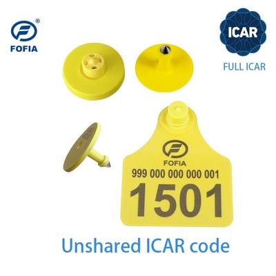 FULL ICAR ET908 BLE Reader サポート付き動物識別用の円形耳タグ ISO11784/5 ICARコードは共有されていません