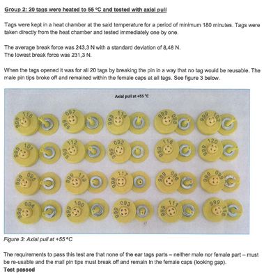 家畜用 ISO11784/5 FDX-B 準拠 350N テンション対応 防水 RFID 耳タグ