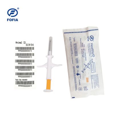 ISO11784/85 動物の温度チップ 注射器付き Fofia HT003 スマートヘルスケアタグ