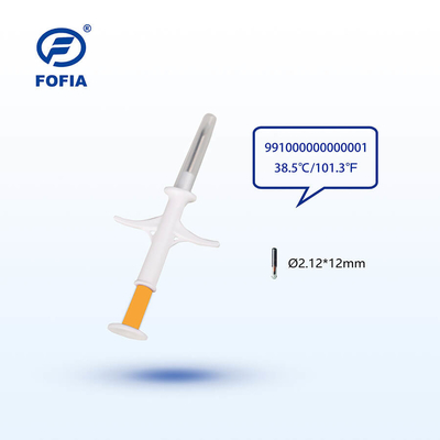 ISO11784/85 動物の温度チップ 注射器付き Fofia HT003 スマートヘルスケアタグ