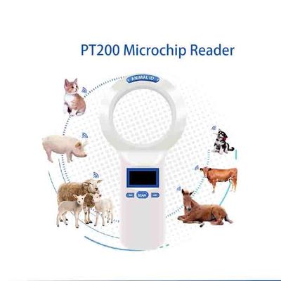 動物マイクロチップ スキャナ PT200 は、1000 データ ストレージと互換性のあるマイクロチップと温度情報を読み取るように設計されています。