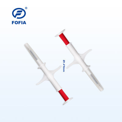 ICAR認定 FOFIA ZS007 RFID 134.2kHz 動物マイクロチップ FDX/EM4305チップ IP67 畜産用・ペット用注射用プラスチックパッケージ