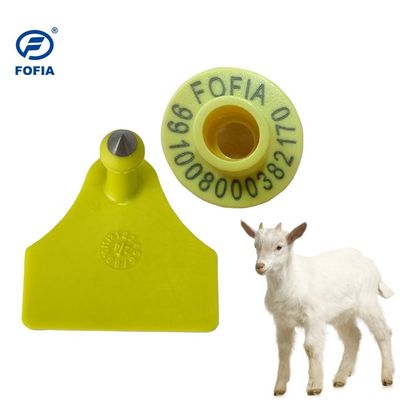 High Durability PEUR Material RFID Ear Tag with 350N Tension for Livestock Tracking ISO11784/5 Compliant