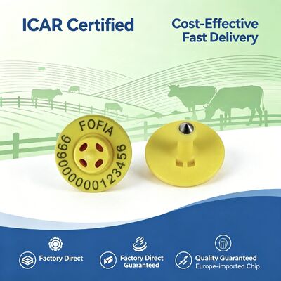 電子耳タグ RFID ISO11784 85 FDX B 準拠 ICAR 認定防水 TPU 動物トレーサビリティと管理用
