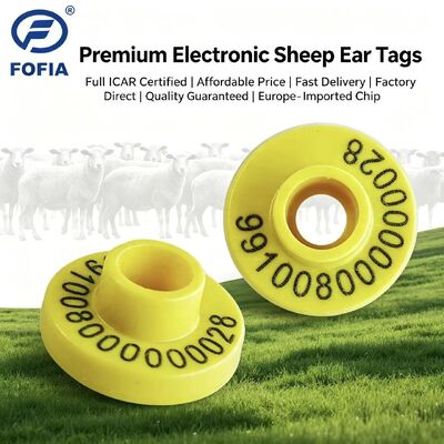 電子耳タグ RFID ISO11784 85 FDX B 準拠 ICAR 認定防水 TPU 動物トレーサビリティと管理用