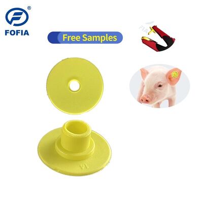 動物の耳タグプラスチック豚の耳タッガー識別マーカーカスタマイズ可能なロゴ番号牛の耳タグ RFID チップ