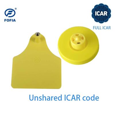 レーザー印刷 農場 HDX FDX-B 動物 RFID 羊耳タグ Qrコード付き番号 ICAR 認定耳飾り