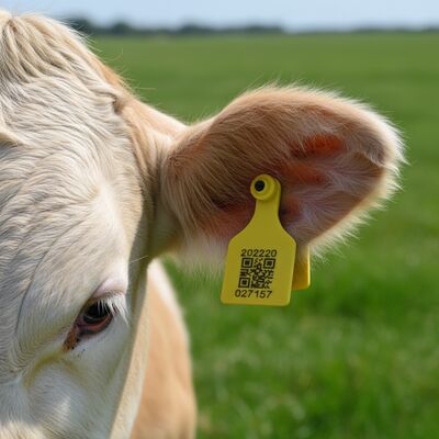 T921 動物耳のタグ 黄色のRFID TPU トラッキング