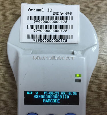 耐久性のあるRFIDハンドヘルドリーダー 128x32 OLEDスクリーンUSB プラスチック用 ペット,農場,牧場用 遠距離ソリューション