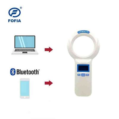 耐久性のあるプラスチック PT200 RFID ハンドヘルドリーダー 128x64 OLED スクリーン ISO11784/5 プロトコル ロングレンジ リーディング ペットと農場用