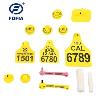 UHF RFID耳タグ 畜産用 耐久性プラスチックマイクロチップIDタグ 牛 羊 豚