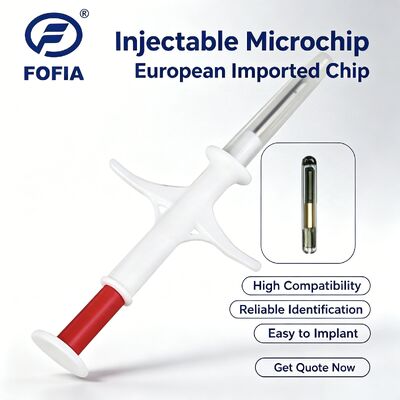 Fofia 新ICAR認証RFID 134.2kHz PP動物用IDマイクロチップ ペット用防水 1.5年保証