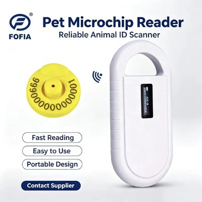 フォフィア ハンドヘルド プラスチック 動物 マイクロチップ RFID カードリーダー PT160 134.2kHz OLED スクリーン USB リチウム バッテリー CE ISO 認証
