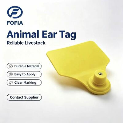 ICAR フォフィア T904+T901 動物耳タグ 新品 高品質 RFID TPU 72*57mmレーザーコード 3年保証 農場用 牛