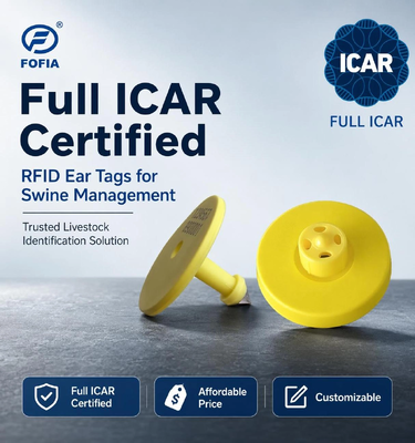 ICAR ET908 フル 防水 RFID 動物耳タグ FDX-B 134.2Khz EM4305 畜産牛用のチップ 電子アクセス制御カード