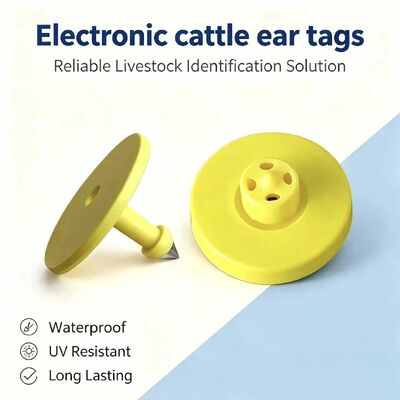 新しいフルICAR ET908+T901 防水 RFID LF TPU 黄色の動物耳タグ 14.5mm EM4305 チップ 5年保証 牛 フォフィア
