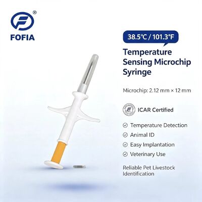 ICAR認定 Fofia 新型温度感知型 ホットマイクロチップ RFID バイオグラス ホワイト HT001 動物ID 防水犬 猫 ペット5