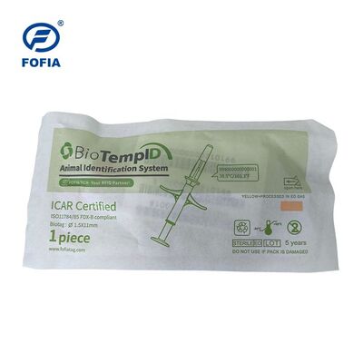 ICAR認定 Fofia 新型 温度感知型 ホットマイクロチップ RFID PP 動物ID 犬・猫 ペット用 防水 1.5年保証