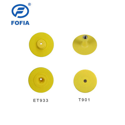 新品 UHF 電子防水 RFID TPU 5.7mm イエローアニマルイヤータグ ET933+T901 チップ 5年保証 Fofia 牛用