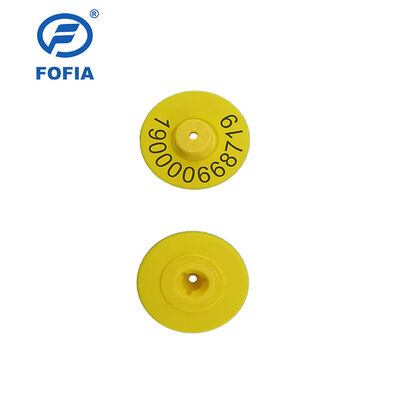 新品 UHF 電子防水 RFID TPU 5.7mm イエローアニマルイヤータグ ET933+T901 チップ 5年保証 Fofia 牛用