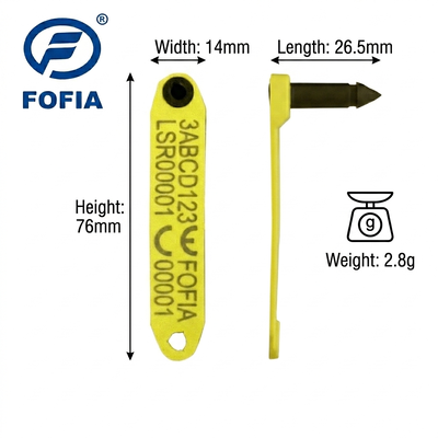Fofia HDX ET969 新型耐高温防脱落黄色TPU绵羊耳标 RFID芯片动物追踪 1.5年