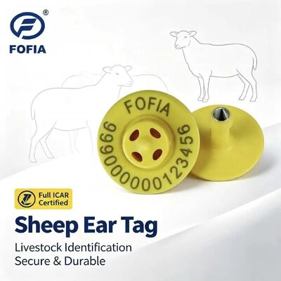 高品質の新品ET957 134.2kHz TPU 電子耳タグ 豚 羊 牛 飼育用 10cm 読み取り範囲 -20~80C 29.90.3mm