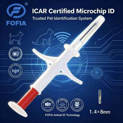 FOFIA 新型RFID 134.2kHz 動物マイクロチップ FDX/EM4305 チップ IP67 防水 牛/豚/羊 家畜 ペット PP