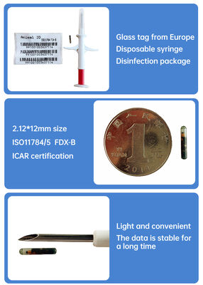 耐久性Fofia 新品 熱売 RFID 134.2kHz PP 素材 犬のID マイクロチップ 防水 農場用 ペット インジェクション 1.5年 耳タグ