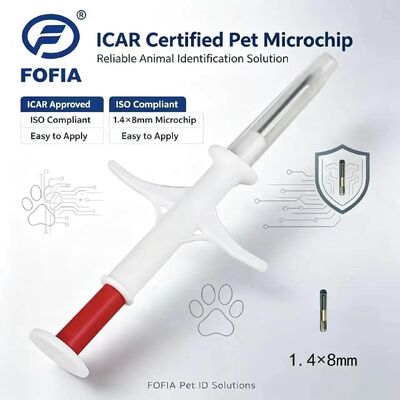 FOFIA 新型 RFID 134.2kHz 動物マイクロチップ FDX/EM4305 IP67 防水 牛/豚/羊 家畜 ペット 注入 PP