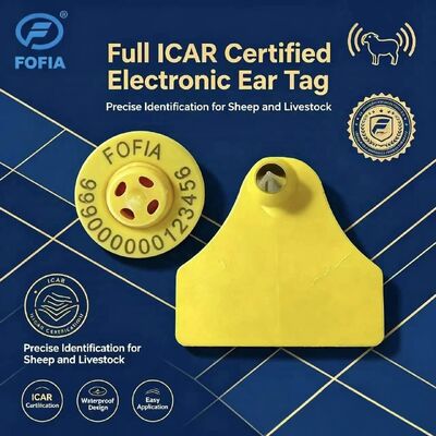 耐久性のある防水ヤギ羊電子動物追跡耳タグ新高品質 RFID TPU レーザーコーディング 3 年保証モデル