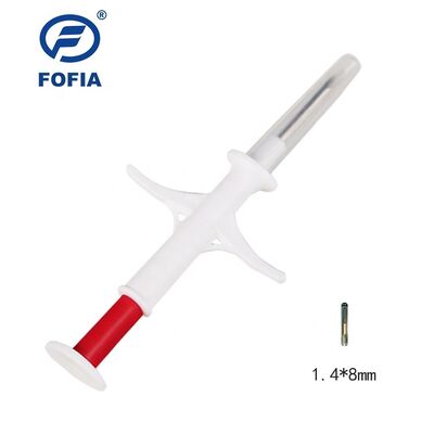 FOFIA ZS007 ICAR認定 134.2kHz RFID 動物マイクロチップ FDX/EM4305 IP67 防水 白 PP 1.4x8mm 犬 猫 うさぎ 牛 新品