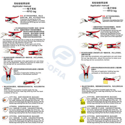 新FOFIA 金属アルミニウム合金家畜用耳標プライヤー レーザーコーディング 牛 豚 羊 馬 3ヶ月保証