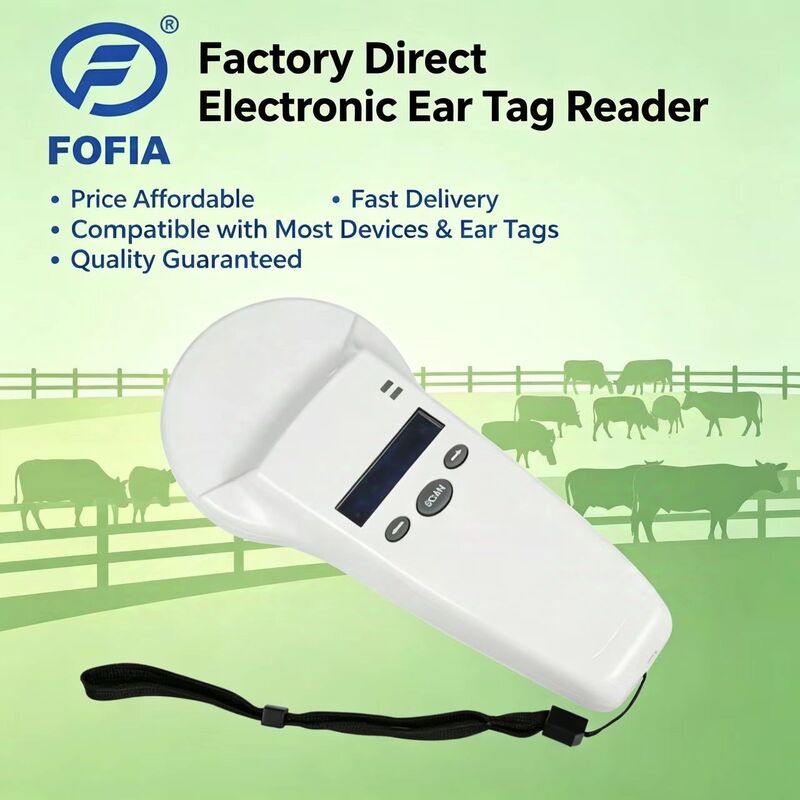 耐久性のあるRFIDハンドヘルドリーダー 128x32 OLEDスクリーンUSB プラスチック用 ペット,農場,牧場用 遠距離ソリューション