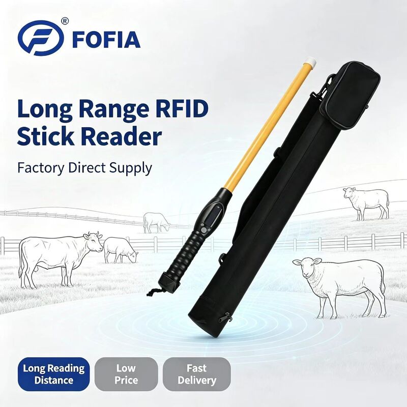 FOFIA PT280 134.2kHz RFID リーダー PVC NLIS オーストラリア ICAR 承認牛 ID 7000 記録ストレージ 10-20 センチメートル読み取り距離 ISO
