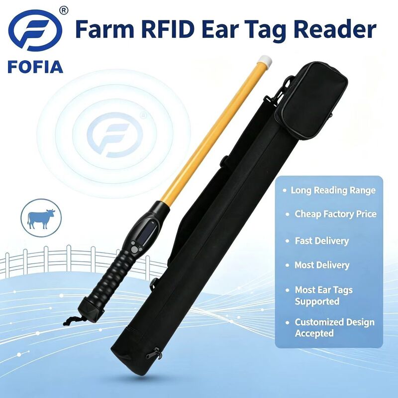 FOFIA 防水PT280 RFIDリーダー 134.2kHz PVC プラスチック NLIS オーストラリア ICAR 認定 牛 ID USB ISO 11784/5 10-20cm