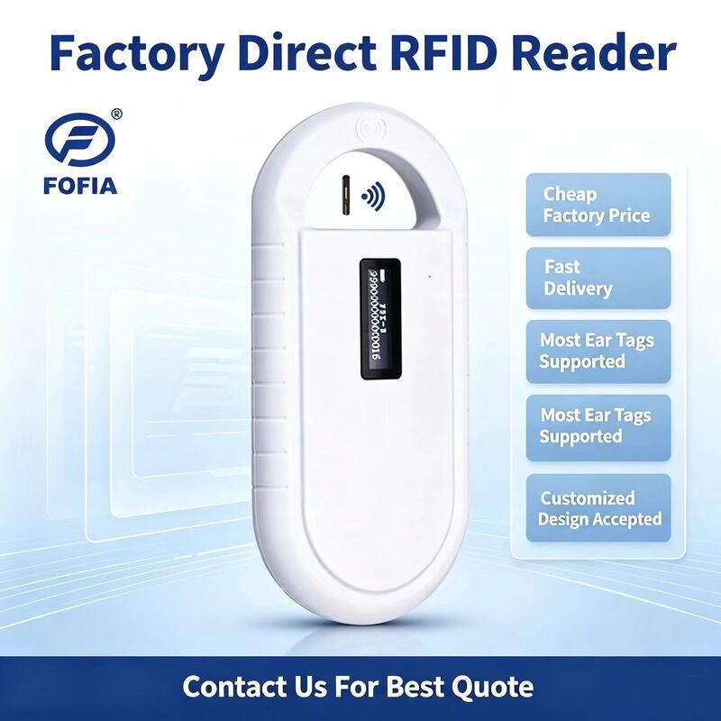 手持ちの動物マイクロチップ RFIDカードリーダー PT160 134.2kHz OLED画面 USB リチウムバッテリー CE認証 ISO 11784/11785 プロトコル
