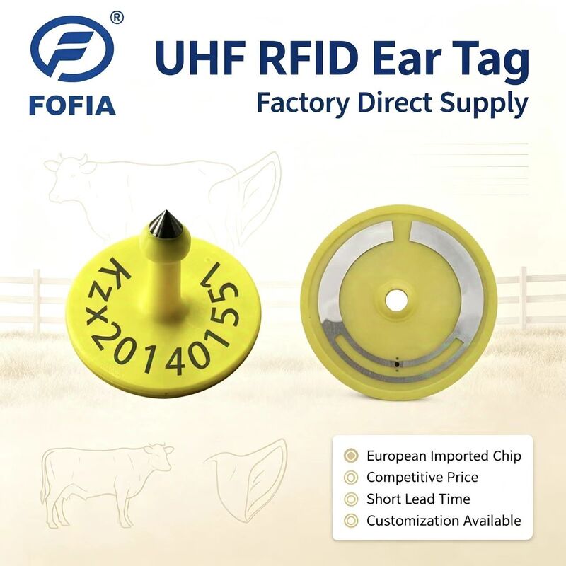 Fofia ICAR ET926 防水 RFID TPU 動物耳タグ FDX-B 134.2Khz EM4305 チップ家畜牛豚羊