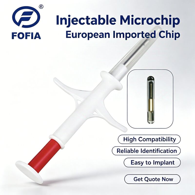 Fofia 新ICAR認証RFID 134.2kHz PP動物用IDマイクロチップ ペット用防水 1.5年保証