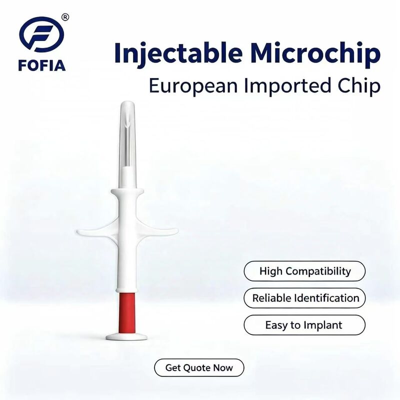 ICAR認証 FOFIA RFID 134.2kHz 動物用マイクロチップ FDX/EM4305 チップ IP67 防水 ペット用注射プラスチック