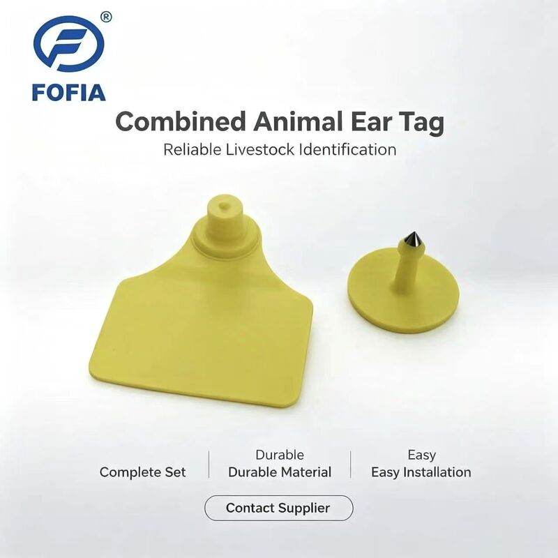 ICAR T904+T901 動物追跡コンボ耳タグチップ 牛 新高品質 RFID TPU レーザーコーディング 3年保証