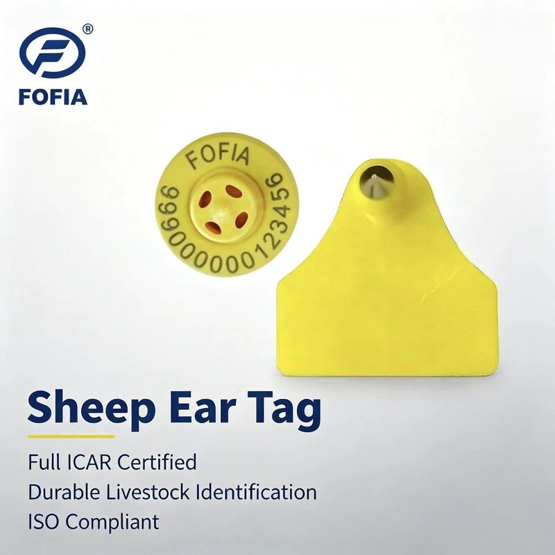 フォフィア ET957+T967 羊とヤギの組み合わせ 電子農場利用 トラッキング イヤタグ 新品 高品質 RFID TPU レーザーコード 3年