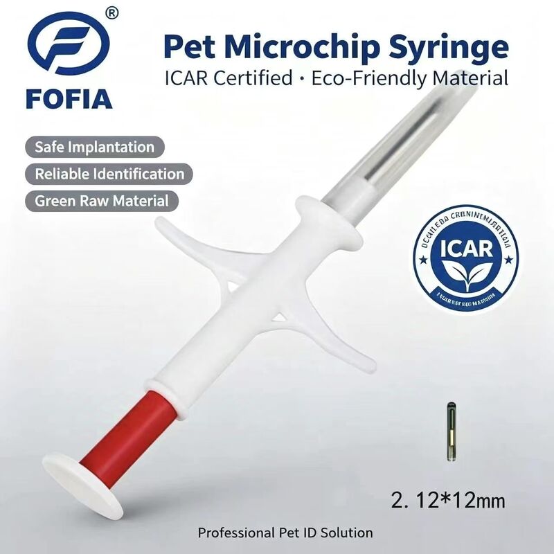 2026 2.12*12mm ホットセール Fofia RFID 134.2kHz 動物マイクロチップ ZS006 IP67 牛ウサギペット注射のための防水性