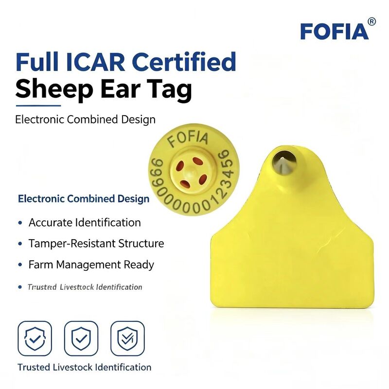 防水 耐久性 フォフィア 羊 羊 動物 組み合わせ 電子 農場追跡 耳札 新品 高品質 RFID TPU プラスチックレーザー